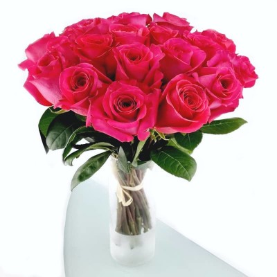 BOUQUET DE ROSES FUCHSIA...