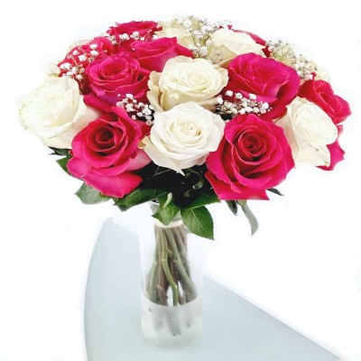 BOUQUET DE ROSES FUCHSIA...
